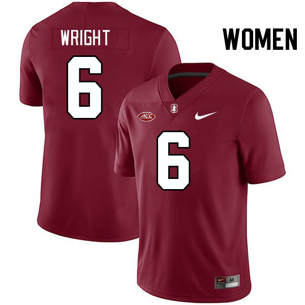 Women #6 Collin Wright Stanford Cardinal 2024 ACC Conference College Football Jerseys Stitched-Cardi